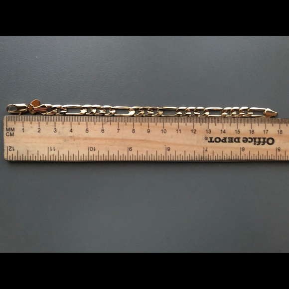 Gold plated 24k Diamond cut bracelet with pouch - Picture 3 of 5